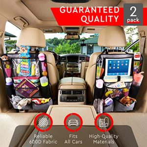 Helteko 2-Pack Backseat Organizer & Kick Mat w/Tablet Holder