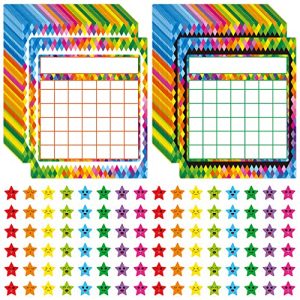 66-Pack Classroom Incentive Charts with Star Stickers