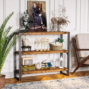 IRONCK 3-Shelf Industrial Bookshelf – Vintage Brown