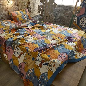 MEJU Puppy Dog Kids Cotton Blanket Twin 60×80 Inch