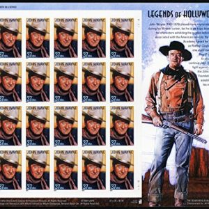 John Wayne Legends of Hollywood 2004 USPS Stamps Sheet
