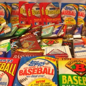 100 Vintage Baseball Cards | Sealed Old Wax Packs