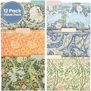 William Morris Floral File Folders 12 Pack Letter Size