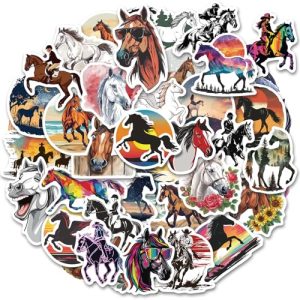 100 Pcs Waterproof Horse Stickers for Girls Women