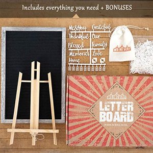 12×17 Rustic Wood Felt Letter Board – Farmhouse Decor