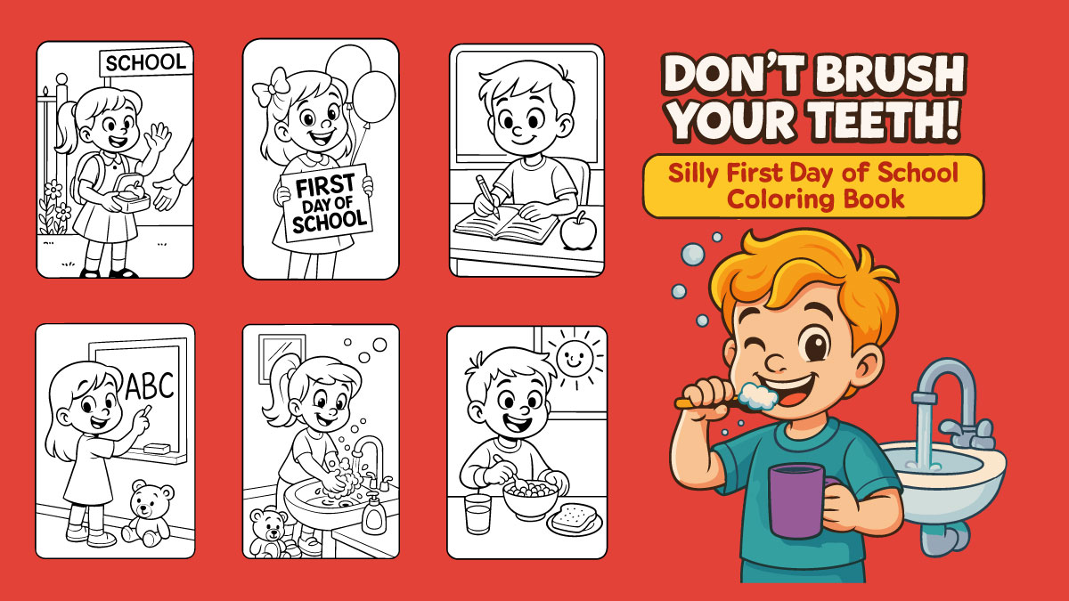 Back to school coloring page and book free