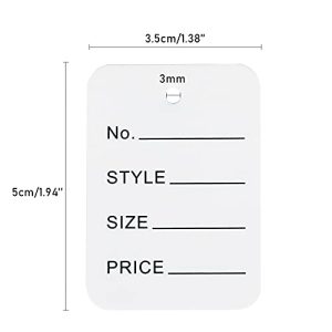 G2PLUS 1000 White Paper Price Tags 1.94″x1.38″ No String