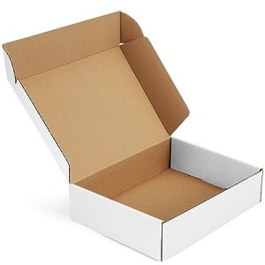 Poever 22-Pack 12x9x3" White Shipping Boxes for Small Business