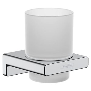 hansgrohe AddStoris Toothbrush Tumbler | Chrome, 4-Inch