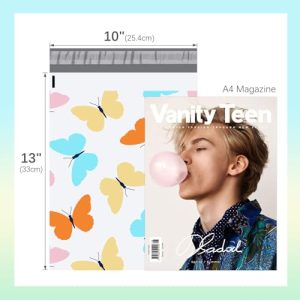 Fuxury 20x 10×13″ Colorful Butterfly Poly Mailers
