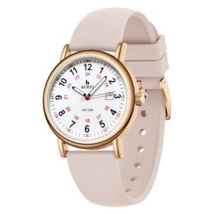 BUREI Nurse Watch: Waterproof 12/24 Hour Easy-Read Dial