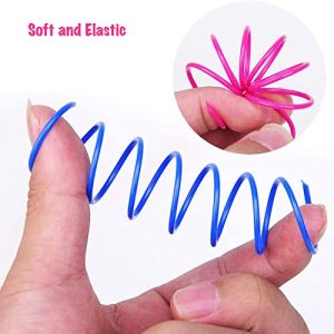 AIMICOCA 120 Pack Colorful Cat Spring Toys for Indoor Cats