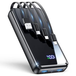 50000mAh Power Bank – 22.5W PD Fast Charge & Built-in Cable