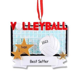 Personalized Volleyball Christmas Ornament 2024 - Custom Decor