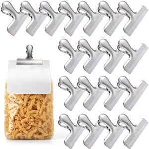 20 Pack Heavy-Duty Stainless Steel Food Bag Clips (3")