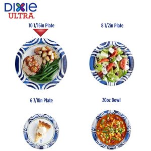 Dixie Ultra Large Paper Plates, 10 Inch, 43 Count (4 Pack)