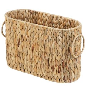 Water Hyacinth Toilet Paper Storage Basket – Holds 6 Rolls