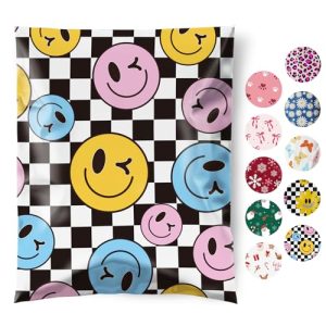 Fuxury 10×13 Poly Mailers 50-Pack – Retro Checkerboard