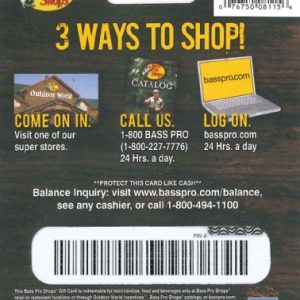 Bass Pro Shops $50 Gift Card – Outdoor Gear & Apparel