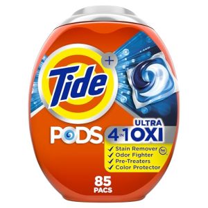 Tide PODS 4-in-1 Ultra Oxi Laundry Detergent Pacs, 85 Count