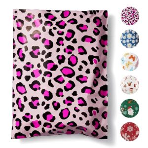 Pink Leopard Print Poly Mailers 10x13 Inch - 50 Pcs