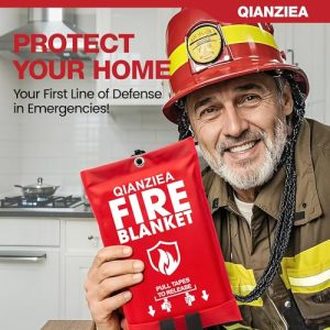 Emergency Fire Blanket 2-Pack, 40″x40″ for Home & Kitchen