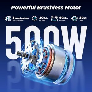 HopCycle 500W Electric Mountain Bike | 26″ Ebike for Adults