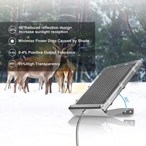 POWOXI 12V 1.7W Waterproof Solar Panel for Deer Feeder