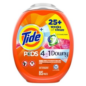Tide PODS + Downy Laundry Detergent Pacs, April Fresh, 85 Count