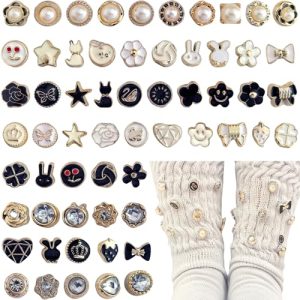 120 Pcs Pearl & Rhinestone Brooch Buttons for Women’s Fashion