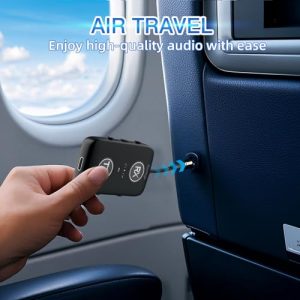 ElecMoga Airplane Bluetooth 5.4 Adapter – 2-in-1 aptX Adaptive