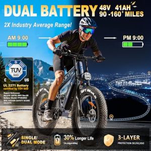 FREESKY 2025 Dual Battery Electric Bike – Long Range Fat Tire