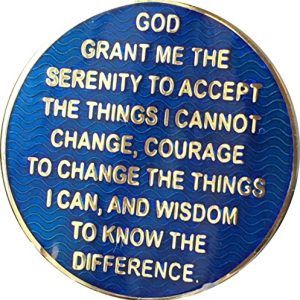 RecoveryChip 1 Year AA Medallion – Reflex Blue Gold Plated