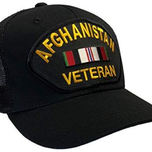 Afghanistan Veteran Hat Ball Cap – Black Mesh Back