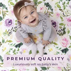 Pobibaby 2 Pack Floral Crib Sheets – Ultra-Soft Cotton Blend