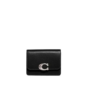 Coach Men’s Bandit Black Leather Card Case – Slim & Stylish