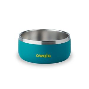 Owala Pet Bowl – 24oz Stainless Steel, Non-Slip, Teal