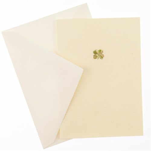 Shamrock Gold Foil Notecards - 10 Boxed Blank Cards - Image 2