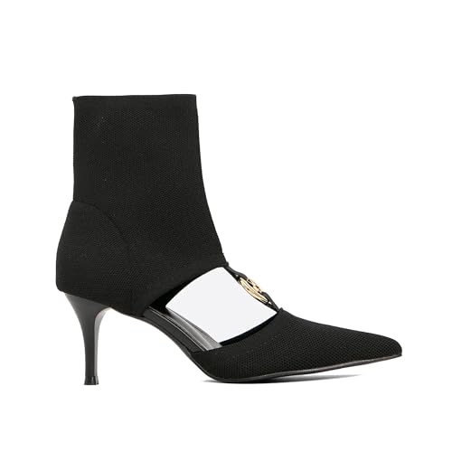 NEWBELLA MOUSSE FIT Women's Slip-On Kitten Heel Boots