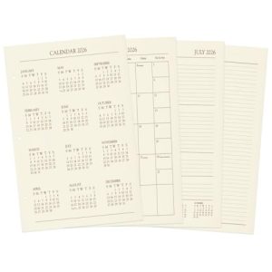 2026 Gallery Leather Ring-Bound Planner Refill – Ivory Paper
