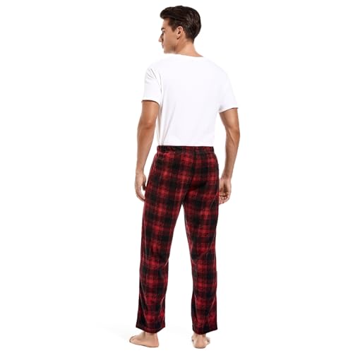 Men's Plaid Fleece Pajama Pants - Warm Lounge PJs - Image 5