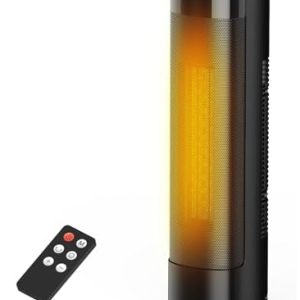 GRIDR 1500W Tower Heater – Remote, Thermostat & 12H Timer