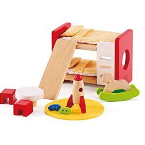 Hape Wooden Dollhouse Kids Room Furniture – 1:12 Scale