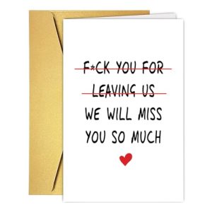 Funny Coworker Leaving Card: Farewell & New Job Wishes