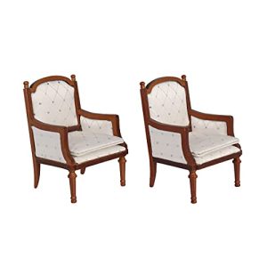 Wooden Dollhouse Armchairs (Set of 2) – Miniature Furniture
