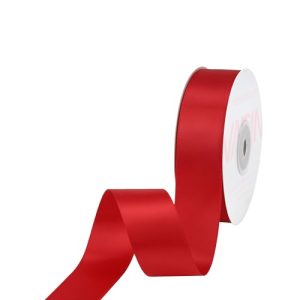 VATIN Red Double Face Satin Ribbon – 1″ x 25 Yards