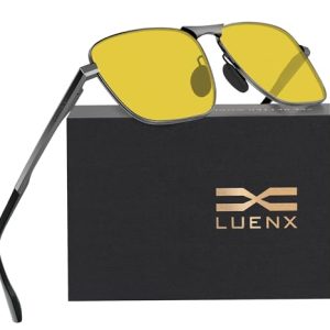 LUENX Men’s Polarized Night Vision Driving Glasses