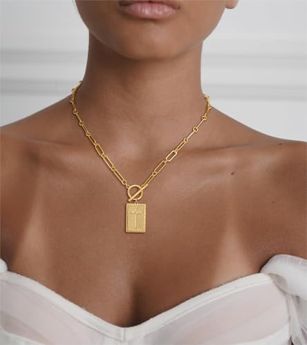 CHESKY 14K Gold Plated Cross Necklace for Women - Trendy - Image 8