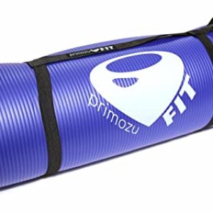Primozu FIT Ultra-Thick Yoga Mat – 5/8″ Blue Comfort