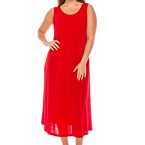 Casual Red Tank Maxi Dress – Sleeveless & Flowy